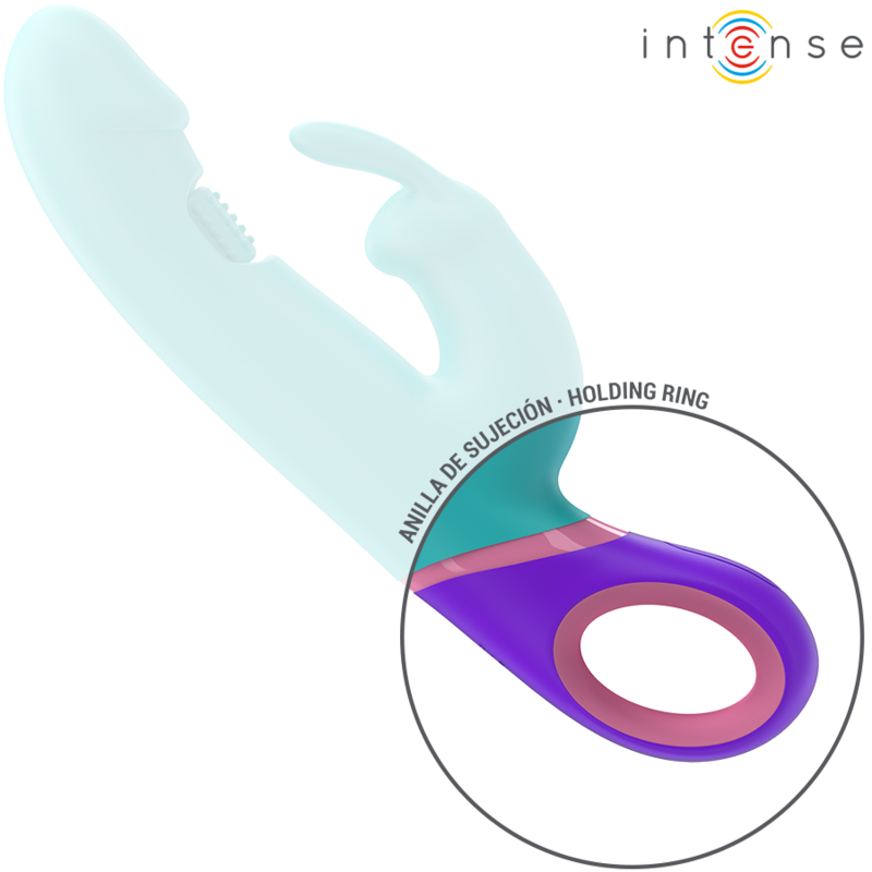 INTENSE MaNICA VIBRADOR RABBIT CON ESTIMULADOR ROTATORIO DEL PUNTO G AZUL