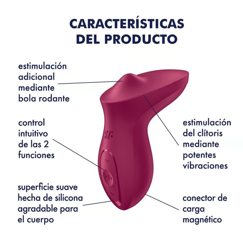 SATISFYER EXCITERRR VIBRADOR LAY ON CLaTORIS BERRY