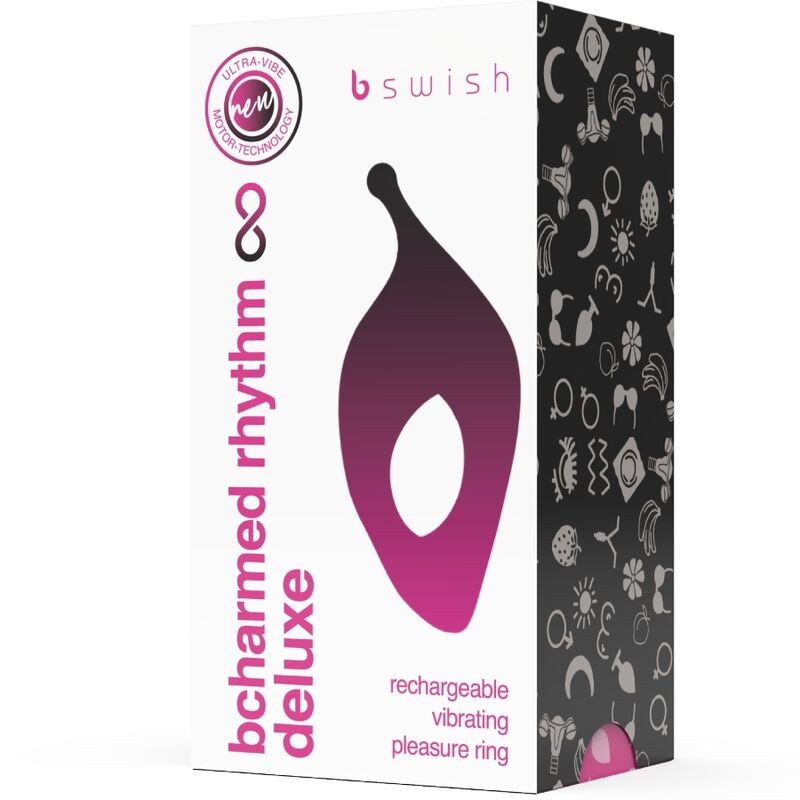 B SWISH BCHARMED RHYTHM INFINITE DELUXE ANILLO PARA PENE 15 VIBRACIONES NEGRO