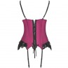 LIVCO CORSETTI FASHION AGRAFENA CF 90436 CORSET TANGA BURDEOS S M