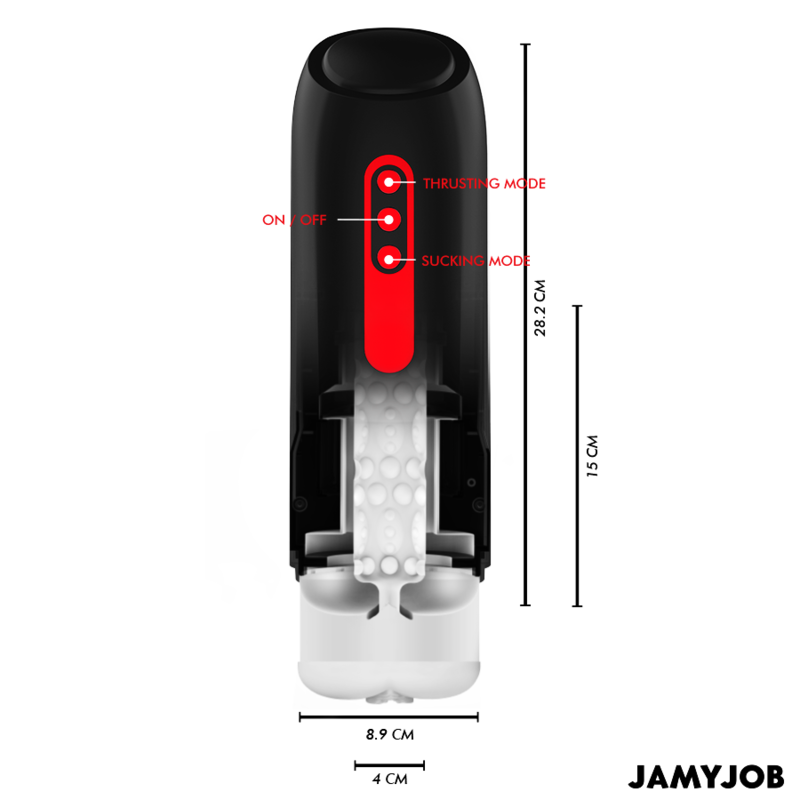 JAMYJOB PHANTOM MASTURBADOR VAGINA AUTOMaTICO 5 MODOS SUCCIaN Y EMPUJE