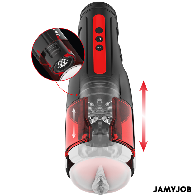 JAMYJOB CYCLONE MASTURBADOR VAGINA AUTOMaTICO 10 MODOS SUCCIaN Y EMPUJE