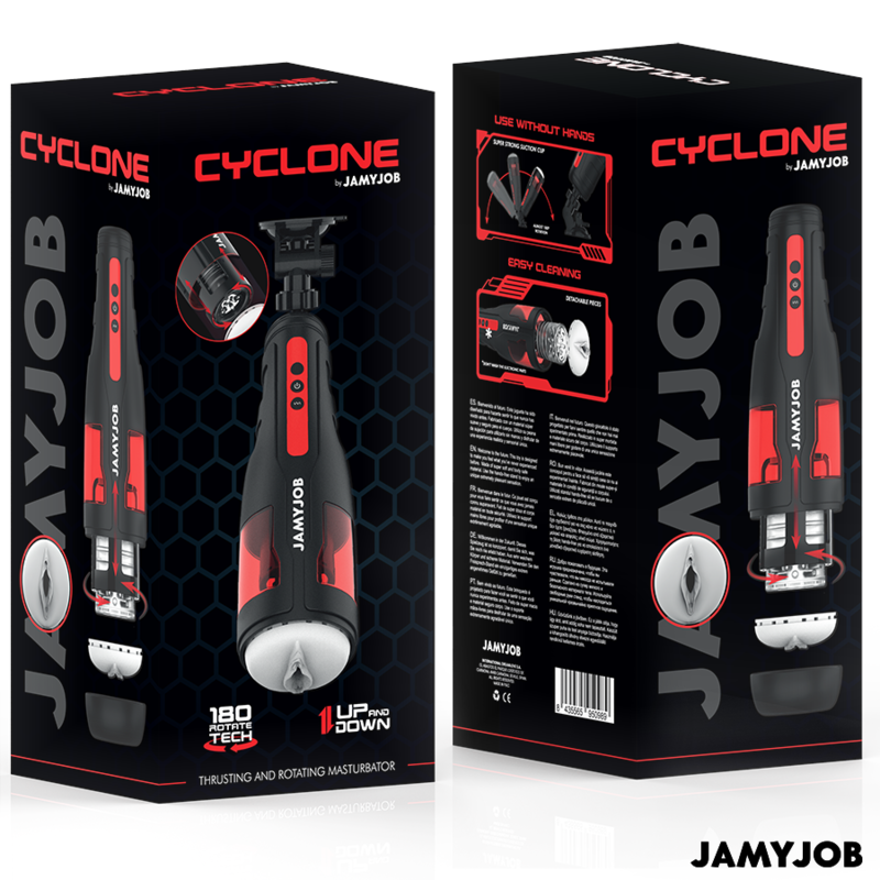 JAMYJOB CYCLONE MASTURBADOR VAGINA AUTOMaTICO 10 MODOS SUCCIaN Y EMPUJE