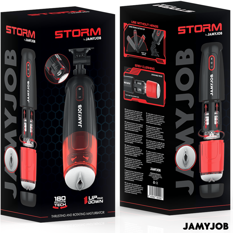 JAMYJOB STORM MASTURBADOR VAGINA AUTOMaTICO 10 MODOS SUCCIaN Y EMPUJE