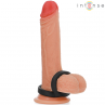 INTENSE BOBBY ANILLO DOBLE PARA PENE SILICONA NEGRO