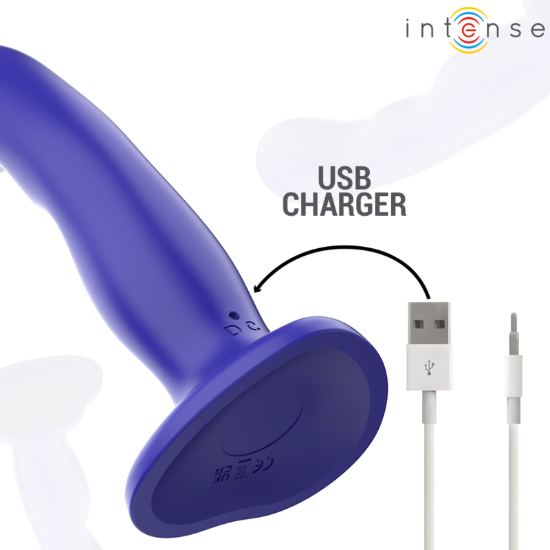 INTENSE SHORTY VIBRADOR CON VENTOSA AZUL CONTROL REMOTO