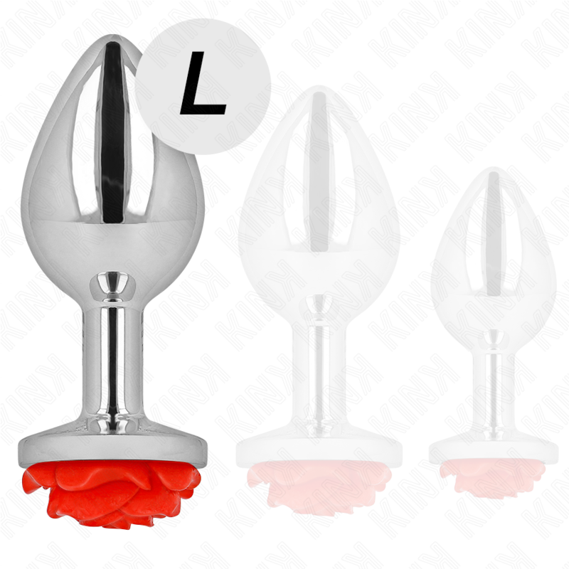 KINK PLUG ANAL ROSA ROJA TALLA L