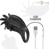 INTENSE MABEL ANILLO VIBRADOR 10 VIBRACIONES CON ESTIMULADOR DE CLaTORIS NEGRO