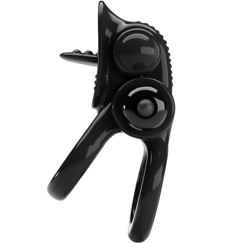 PRETTY LOVE PASSIONATE RING DOBLE ANILLO VIBRADOR ESTIMULADOR CLaTORIS NEGRO
