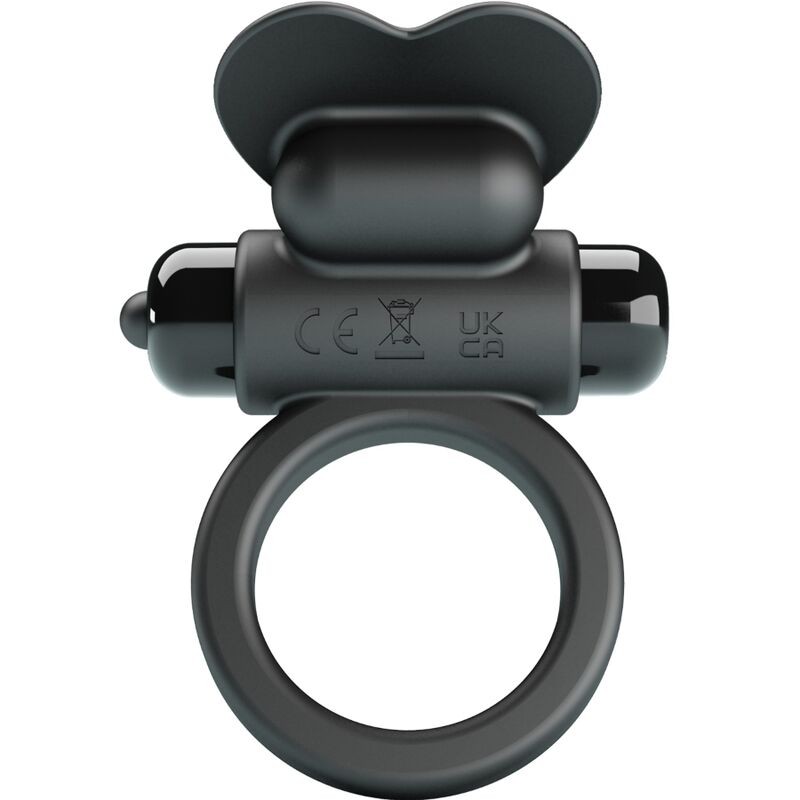 PRETTY LOVE DEBONAIRE ANILLO VIBRADOR CONEJO 10 VIBRACIONES NEGRO