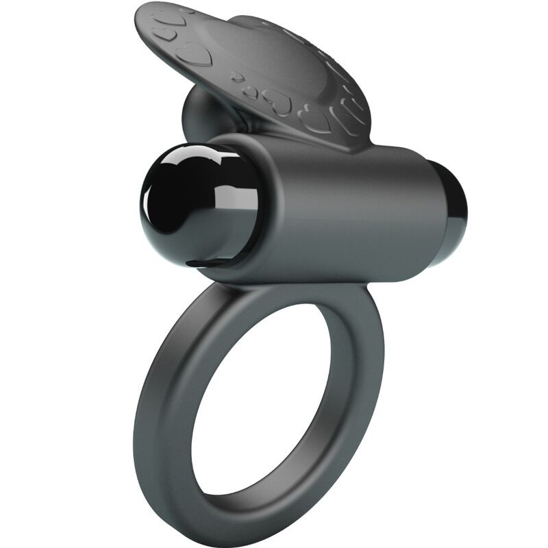 PRETTY LOVE DEBONAIRE ANILLO VIBRADOR CONEJO 10 VIBRACIONES NEGRO