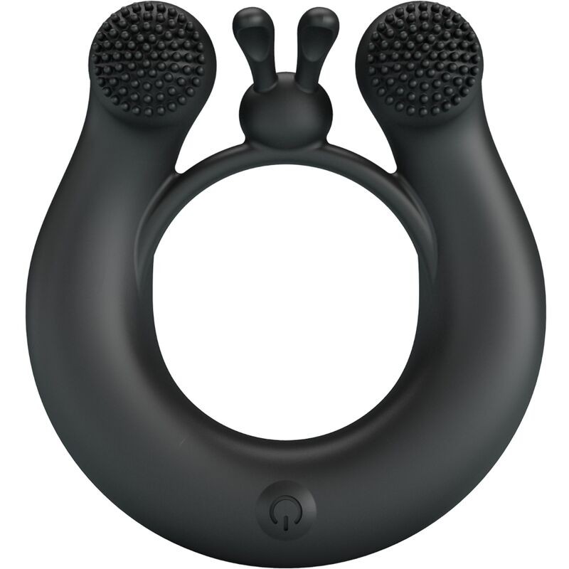 PRETTY LOVE DAHLIA ANILLO VIBRADOR ESTIMULADOR DE CLaTOIS 12 VIBRACIONES NEGRO