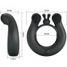 PRETTY LOVE DAHLIA ANILLO VIBRADOR ESTIMULADOR DE CLaTOIS 12 VIBRACIONES NEGRO