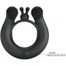 PRETTY LOVE DAHLIA ANILLO VIBRADOR ESTIMULADOR DE CLaTOIS 12 VIBRACIONES NEGRO