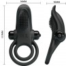 PRETTY LOVE DOBLE ANILLO VIBRADOR ESTIMULADOR CLaTORIS 10 VIBRACIONES NEGRO