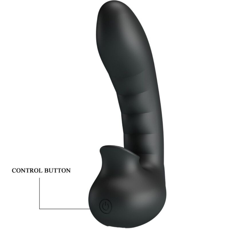 PRETTY LOVE HOBGOBLIN FUNDA VIBRADORA PARA DEDO 12 VIBRACIONES ESTIMULADOR CLaTORIS NEGRO