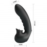 PRETTY LOVE HOBGOBLIN FUNDA VIBRADORA PARA DEDO 12 VIBRACIONES ESTIMULADOR CLaTORIS NEGRO