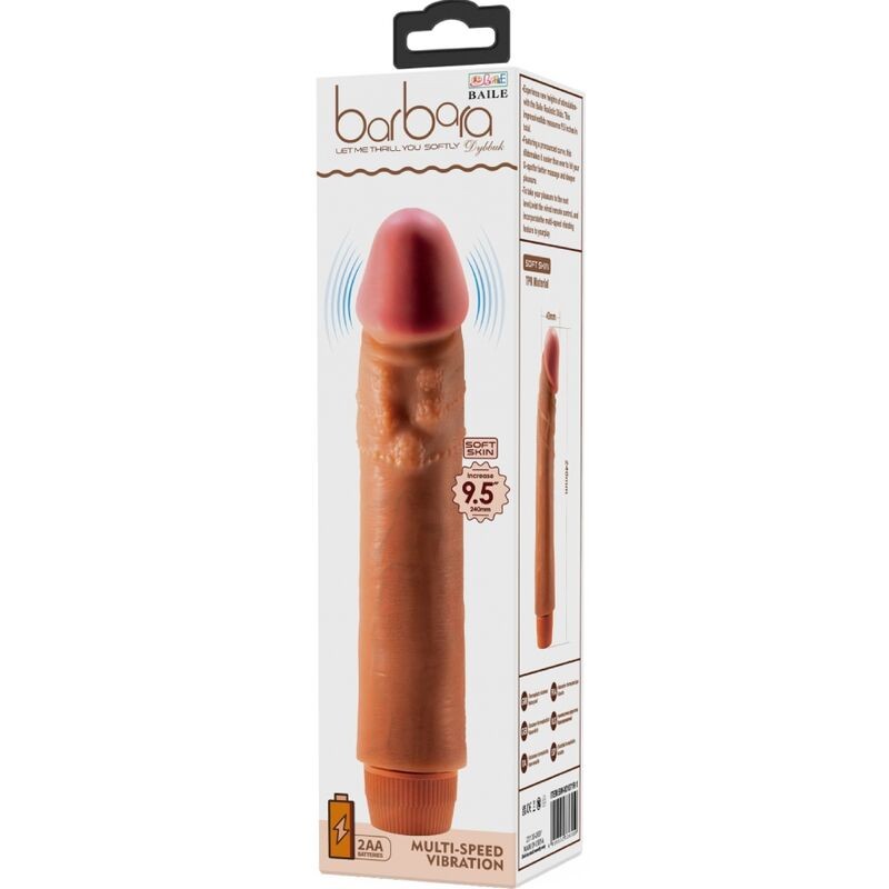 BAILE DYBBUK VIBRADOR REALaSTICO 24 CM MULATO