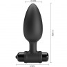 PRETTY LOVE VIBRA BUTT PLUG 2 PLUG ANAL 10 VIBRACIONES NEGRO