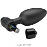 PRETTY LOVE VIBRA BUTT PLUG 2 PLUG ANAL 10 VIBRACIONES NEGRO