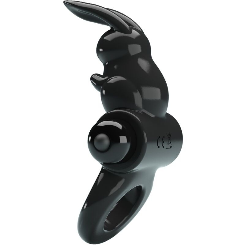 PRETTY LOVE EXCITING RING ANILLO VIBRADOR RABBIT 10 VIBRACIONES NEGRO