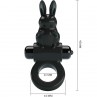 PRETTY LOVE EXCITING RING ANILLO VIBRADOR RABBIT 10 VIBRACIONES NEGRO