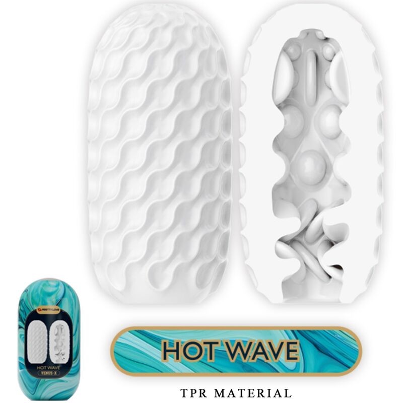 PRETTY LOVE HOT WAVE MASTURBADOR MASCULINO SILICONA BLANCO