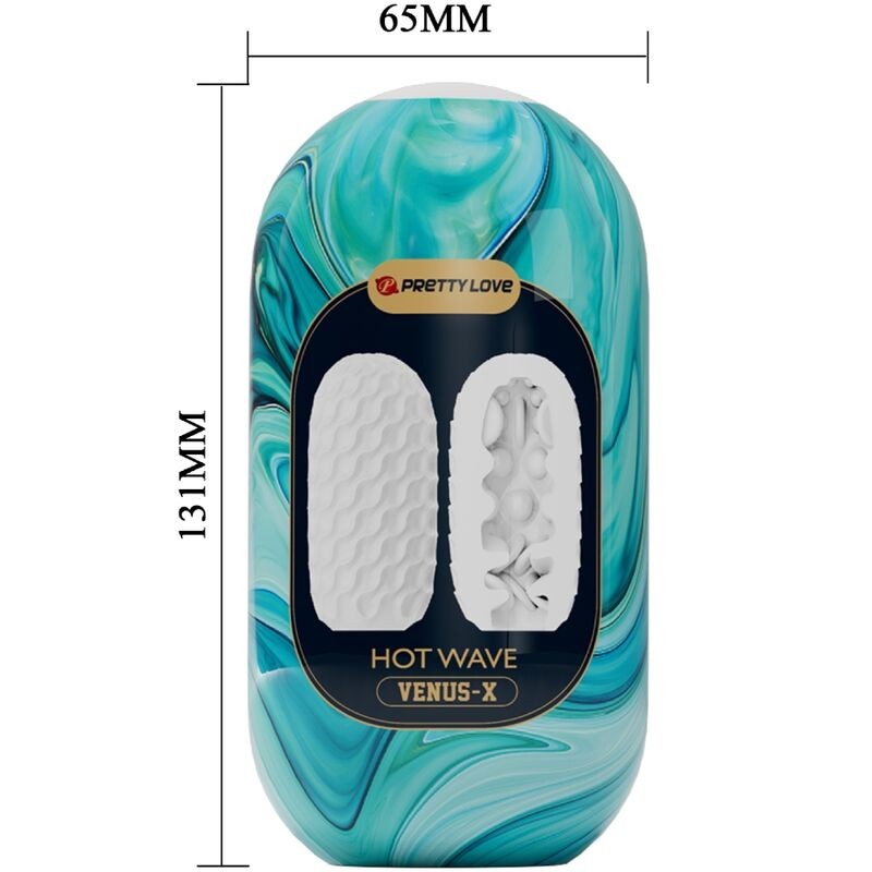 PRETTY LOVE HOT WAVE MASTURBADOR MASCULINO SILICONA BLANCO