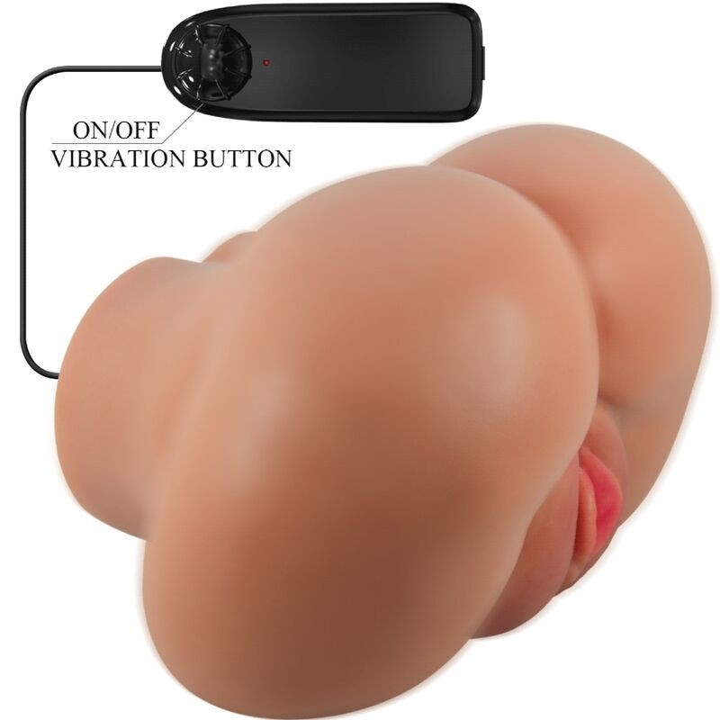 CRAZY BULL LUNA TRASERO VIBRADOR CON VAGINA Y ANO REALaSTICO NATURAL CONTROL REMOTO
