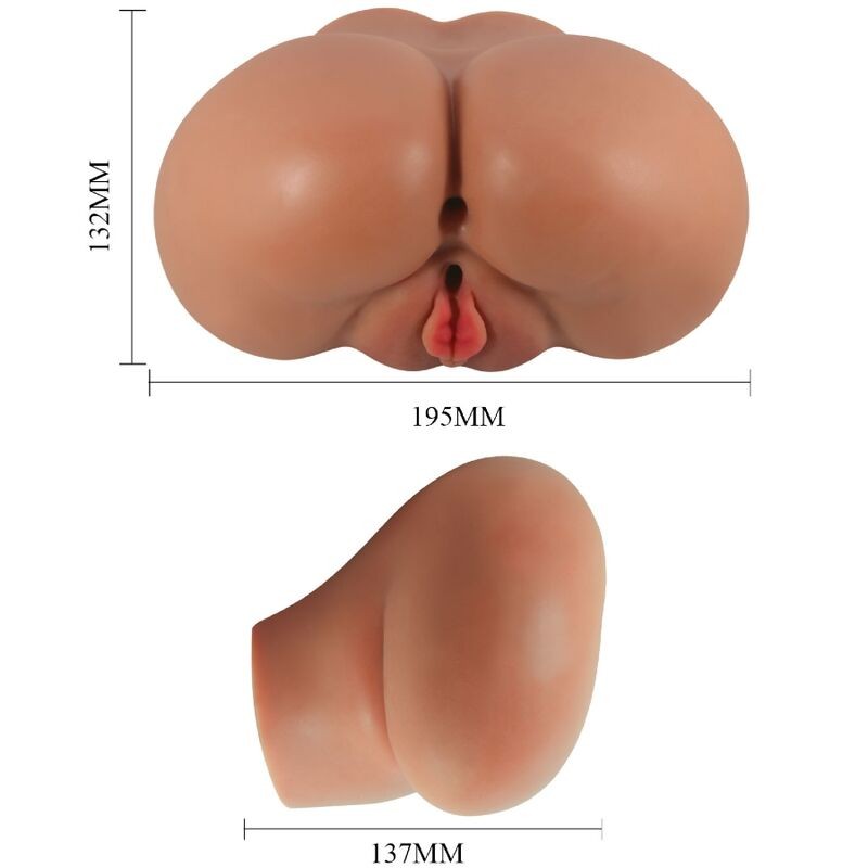 CRAZY BULL LUNA TRASERO VIBRADOR CON VAGINA Y ANO REALaSTICO NATURAL CONTROL REMOTO