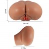 CRAZY BULL LUNA TRASERO VIBRADOR CON VAGINA Y ANO REALaSTICO NATURAL CONTROL REMOTO