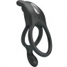 PRETTY LOVE SETH DOBLE ANILLO VIBRADOR RABBIT 7 VIBRACIONES NEGRO