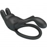 PRETTY LOVE SETH DOBLE ANILLO VIBRADOR RABBIT 7 VIBRACIONES NEGRO