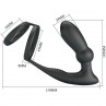 PRETTY LOVE EMONI ANILLO PENE PLUG ANAL 12 VIBRACIONES NEGRO