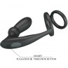 PRETTY LOVE EMONI ANILLO PENE PLUG ANAL 12 VIBRACIONES NEGRO