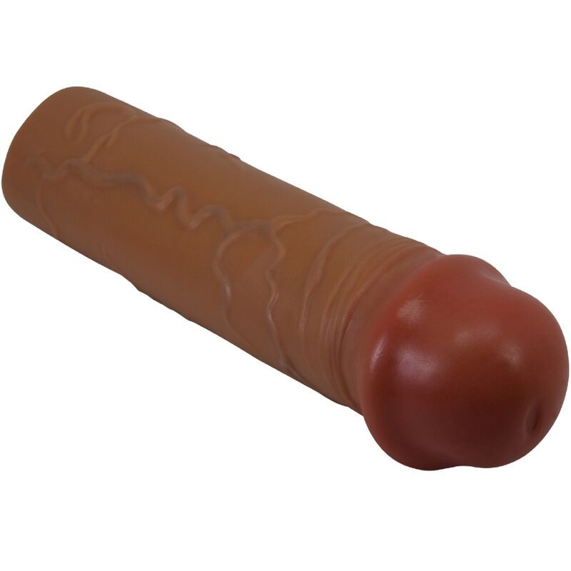 PRETTY LOVE NILE FUNDA PARA PENE CON EXTENSIaN DE 25 CM MULATO