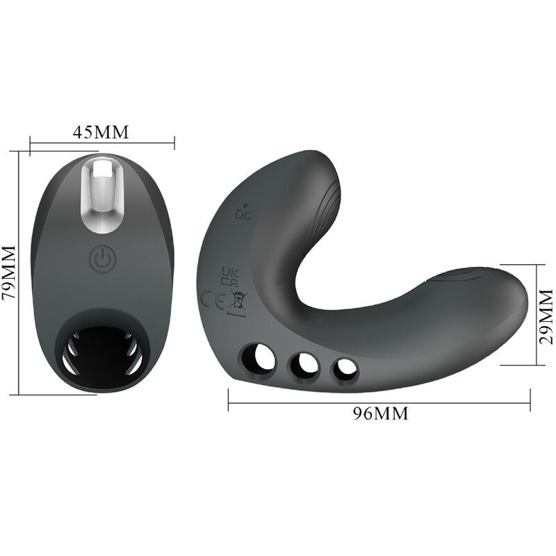 PRETTY LOVE CAMELIA VIBRADOR DE DEDO 7 VIBRACIONES NEGRO