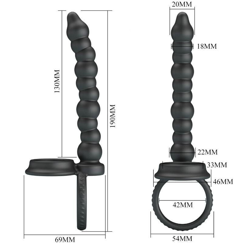PRETTY LOVE DILLION ANILLO PENE PARA DONLE PENETACIaN NEGRO