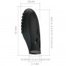 PRETTY LOVE GILO VIBRADOR DE DEDO SILICONA NEGRO