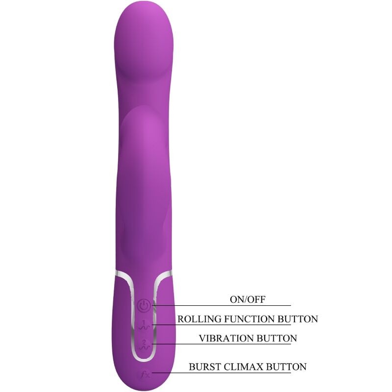 PRETTY LOVE VIBRADOR ESTIMULADOR MULTIFUNCIaN 4 EN 1 MORADO