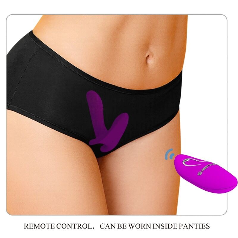 PRETTY LOVE MASAJEADOR VIBRADOR 12 VIBRACIONES CONTROL REMOTO MORADO