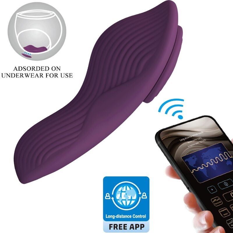 PRETTY LOVE MANE MASAJEADOR LAY ON CLaTORIS 10 VIBRACIONES CONTROL REMOTO MORADO