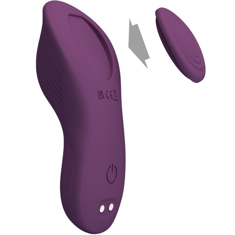 PRETTY LOVE MANE MASAJEADOR LAY ON CLaTORIS 10 VIBRACIONES CONTROL REMOTO MORADO