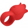 PRETTY LOVE JAE VIBRADOR DE DEDO FORMA DE ROSA 10 VIBRACIONES ROJO