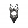 SUBBLIME 955229 BODY TRANSPARENTE CON ENCAJE HUECO NEGRO L XL