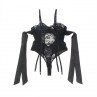 SUBBLIME 955496 BODY DE ENCAJE CON LAZOS Y LIGAS NEGRO S M