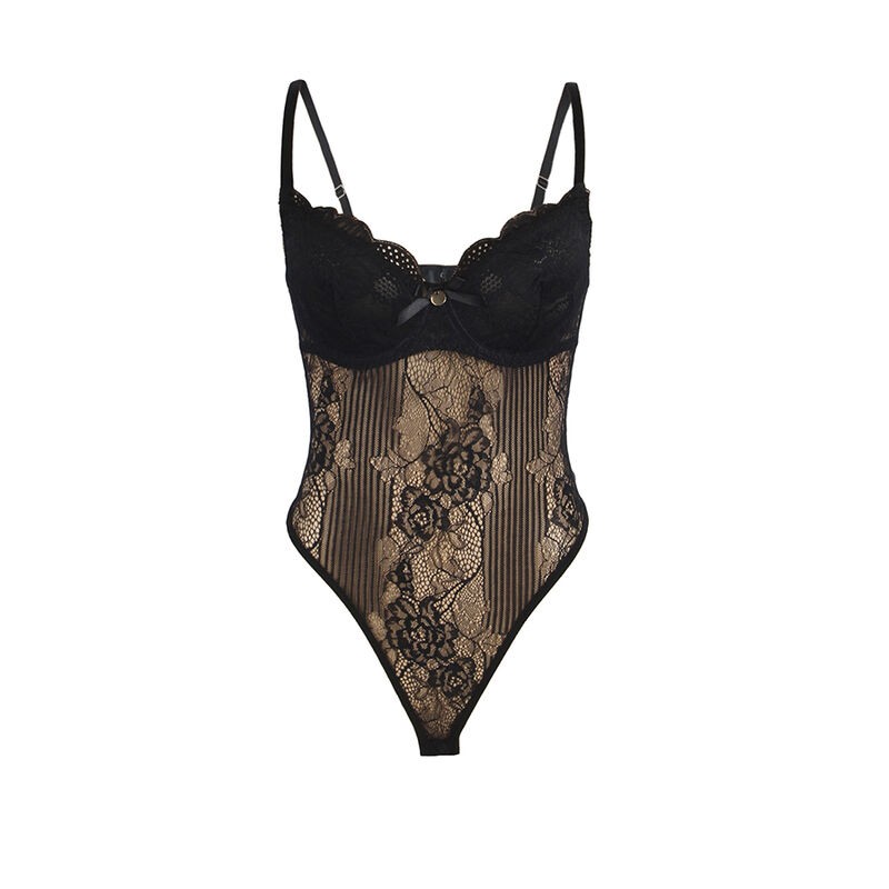 SUBBLIME 955625 BODY DE ENCAJE CON CIERRE INFERIOR NEGRO L XL