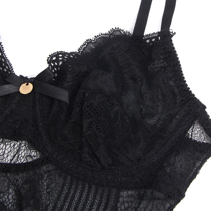 SUBBLIME 955625 BODY DE ENCAJE CON CIERRE INFERIOR NEGRO L XL