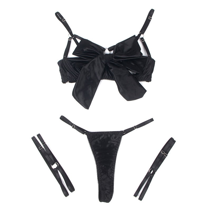 SUBBLIME 955199 SET SUJETADOR CON LAZO NEGRO AJUSTABLE S M