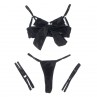 SUBBLIME 955199 SET SUJETADOR CON LAZO NEGRO AJUSTABLE S M